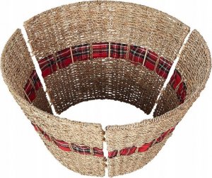 Beliani Osłona z trawy morskiej na stojak pod choinkę 45 cm naturalna MARCHE 4