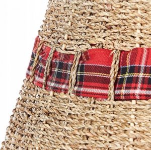 Beliani Osłona z trawy morskiej na stojak pod choinkę 45 cm naturalna MARCHE 6