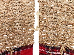 Beliani Osłona z trawy morskiej na stojak pod choinkę 45 cm naturalna MARCHE 7