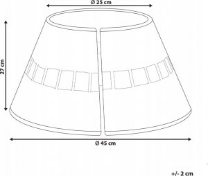 Beliani Osłona z trawy morskiej na stojak pod choinkę 45 cm naturalna MARCHE 8