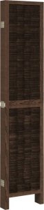 vidaXL Parawan pokojowy, 6-panelowy, ciemny brąz, lite drewno paulowni 5