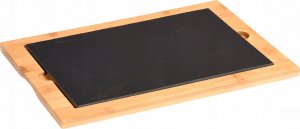 Deska do krojenia Kesper Deska do serwowania, 36 x 25 cm, bambus, łupek kamienny, Kesper 1