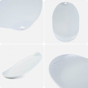 Deska do krojenia Kadax KADAX Deska Do Krojenia Kuchenna Plastikowa Z Ociekaczem Popiel 25x38cm 9