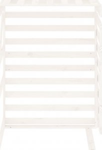 vidaXL Przedłużenie obudowy kosza na śmieci, białe, drewno sosnowe 7