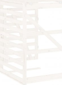 vidaXL Przedłużenie obudowy kosza na śmieci, białe, drewno sosnowe 8