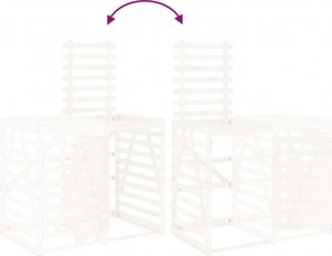 vidaXL Przedłużenie obudowy kosza na śmieci, białe, drewno sosnowe 9