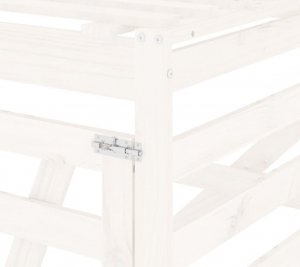 vidaXL Przedłużenie obudowy kosza na śmieci, białe, drewno sosnowe 10