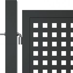 vidaXL Brama ogrodowa, antracytowa, 300x150 cm, stal 4