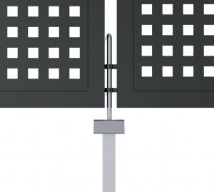 vidaXL Brama ogrodowa, antracytowa, 300x150 cm, stal 5