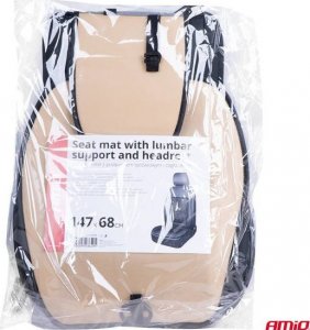 AMiO Mata na fotel siedzenie koraliki z podparciem pod plecy i zagłówkiem AMIO-03649 12