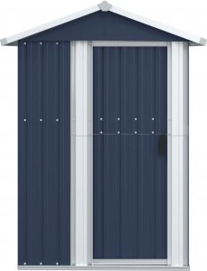 vidaXL Szopa ogrodowa, antracyt, 126x97,5x177 cm, stal galwanizowana 3