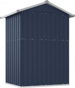 vidaXL Szopa ogrodowa, antracyt, 126x97,5x177 cm, stal galwanizowana 6
