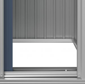 vidaXL Szopa ogrodowa, antracyt, 126x97,5x177 cm, stal galwanizowana 7
