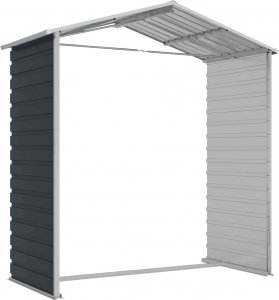 vidaXL vidaXL Szopa ogrodowa, antracytowa, 191x130x198 cm, stal galwanizowana 9