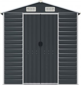vidaXL vidaXL Szopa ogrodowa, antracytowa, 191x385x198 cm, stal galwanizowana 4
