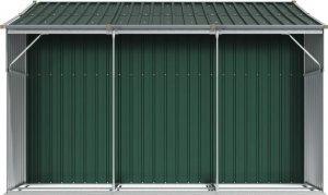 vidaXL vidaXL Szopa ogrodowa, zielona, 277x279x179 cm, stal galwanizowana 6