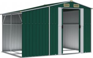 vidaXL vidaXL Szopa ogrodowa, zielona, 277x192,5x179 cm, stal galwanizowana 3