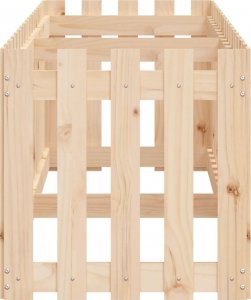 vidaXL Rabata ogrodowa z płotkiem, 200x50x50 cm, drewno sosnowe 6
