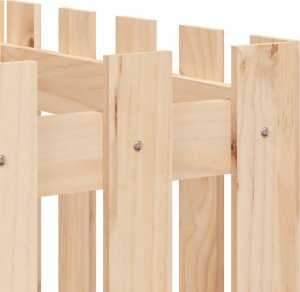 vidaXL Rabata ogrodowa z płotkiem, 200x50x50 cm, drewno sosnowe 7
