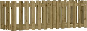 vidaXL Rabata ogrodowa z płotkiem, 150x50x50 cm, impregnowana sosna 4