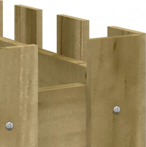 vidaXL Rabata ogrodowa z płotkiem, 150x50x50 cm, impregnowana sosna 7