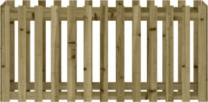 vidaXL Rabata ogrodowa z płotkiem, 150x50x70 cm, impregnowana sosna 5