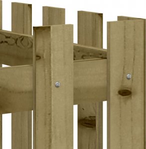 vidaXL Rabata ogrodowa z płotkiem, 150x50x70 cm, impregnowana sosna 7