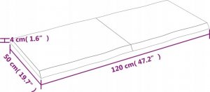 Biurko vidaXL Blat do biurka, jasnobrązowy, 120x60x6 cm, lite drewno dębowe 11