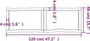 Biurko vidaXL Blat do biurka, jasnobrązowy, 120x60x6 cm, lite drewno dębowe 15