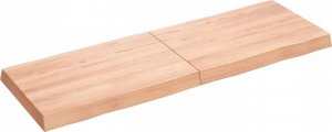 Biurko vidaXL Blat do biurka, jasnobrązowy, 120x60x6 cm, lite drewno dębowe 2