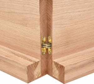 Biurko vidaXL Blat do biurka, jasnobrązowy, 120x60x6 cm, lite drewno dębowe 3