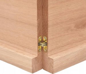 Biurko vidaXL Blat do biurka, jasnobrązowy, 120x60x6 cm, lite drewno dębowe 7