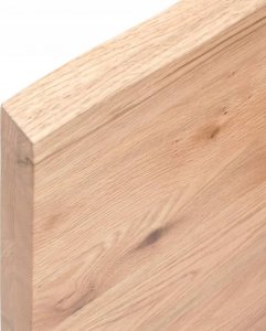 Biurko vidaXL Blat do biurka, jasnobrązowy, 120x60x6 cm, lite drewno dębowe 8