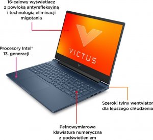 Laptop HP HP Victus Gaming 16 FHD 144Hz i7-13700H 16GB DDR5 1TB SSD RTX 4070 8GB W11 - OUTLET 9