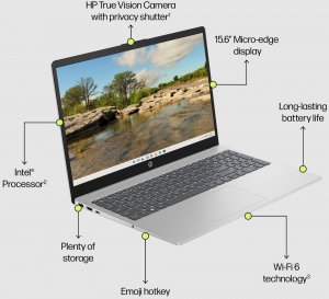 Laptop HP HP 15 FullHD IPS Intel Core i5-1335U 8GB 512GB SSD NVIDIA MX550 2GB Win11 6