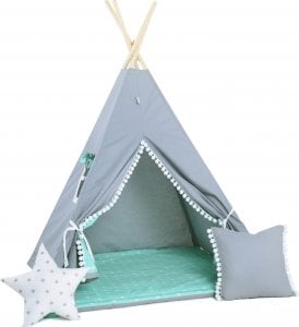 SowkaDesign Namiot tipi dla dzieci, bawełna, okienko, poduszka, kraina lodu 1