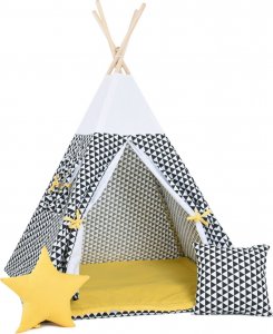 SowkaDesign Namiot tipi dla dzieci, bawełna, okienko, 110x160 cm, poduszka, kultowy promyk 1