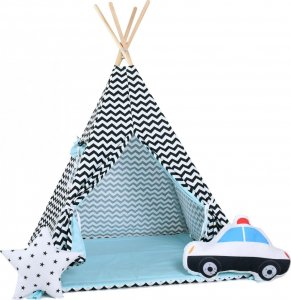 SowkaDesign Namiot tipi dla dzieci, bawełna, okienko, radiowóz, kreatywne obłoczki 1
