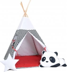 SowkaDesign Namiot tipi dla dzieci, bawełna, okienko, panda, kultowa iskierka 1