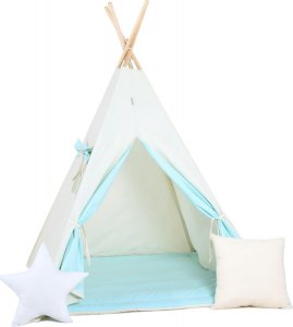 SowkaDesign Namiot tipi dla dzieci, bawełna, okienko, poduszka, puszysta chmurka 1
