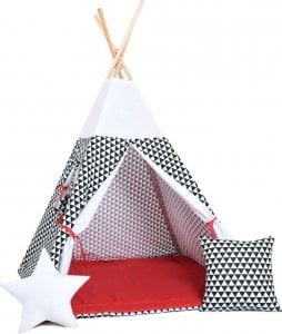 SowkaDesign Namiot tipi dla dzieci, bawełna, okienko, poduszka, kultowa iskierka 1
