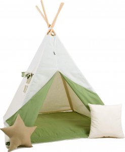 SowkaDesign Namiot tipi dla dzieci, bawełna, poduszka, leśna polana 1