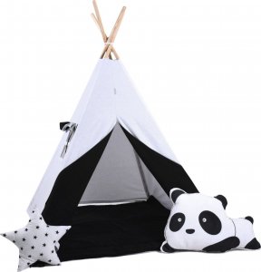SowkaDesign Namiot tipi dla dzieci, bawełna, panda, biała mewa 1