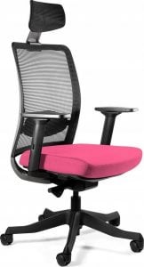 Krzesło biurowe Unique Meble Fotel biurowy, ergonomiczny, Anggun, magenta, czarny 1