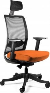 Krzesło biurowe Unique Meble Fotel biurowy, ergonomiczny, Anggun, mandarin, czarny 1