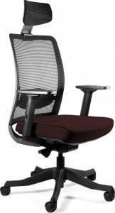 Krzesło biurowe Unique Meble Fotel biurowy, ergonomiczny, Anggun, cocoa, czarny 1