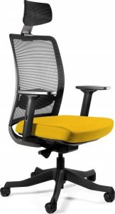 Krzesło biurowe Unique Meble Fotel biurowy, ergonomiczny, Anggun, honey, czarny 1