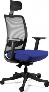 Krzesło biurowe Unique Meble Fotel biurowy, ergonomiczny, Anggun, royalblue , czarny 1