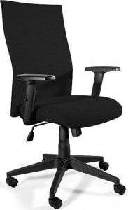 Krzesło biurowe Unique Meble Fotel obrotowy, biurowy, Black on Black Plus, tkanina, czarny 1