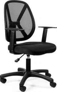 Krzesło biurowe Unique Meble Fotel biurowy, obrotowy, siatka, Homy, czarny 1